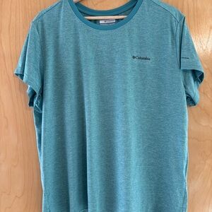 Columbia Omni-Wick Performance Tee XXL Teal Short Sleeve Athletic Shirt